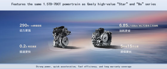 Orta Boyutlu Crossover SUV Geely Haoyue Pro 2025 Yeni Enerji Elektrikli EV Aracı