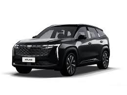 Siyah Renk Geely Atlas Boue SUV Benzin Arabası Ön Tekerlek Sürücü Araç